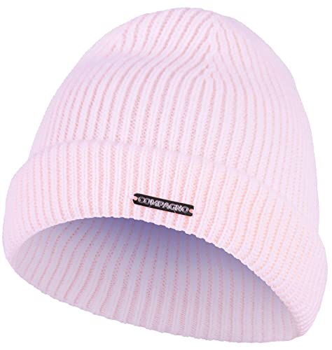 Compagno Kindermütze Beanie Wintermütze Mädchen Jungen 2-10 Jahre Strickmütze 89, Farbe:Rosa von Compagno