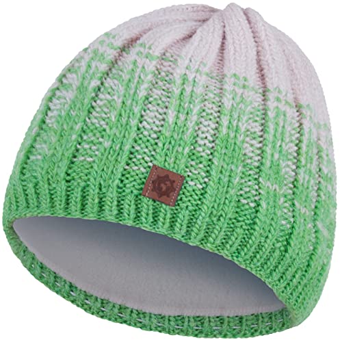 Compagno Kindermütze Wintermütze Mädchen Jungen 2-10 Jahre Beanie Strickmütze bunt 94, Farbe:Grün von Compagno