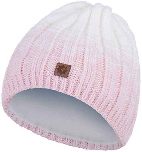 Compagno Kindermütze Wintermütze Mädchen Jungen 2-10 Jahre Beanie Strickmütze bunt 94, Farbe:Rose von Compagno