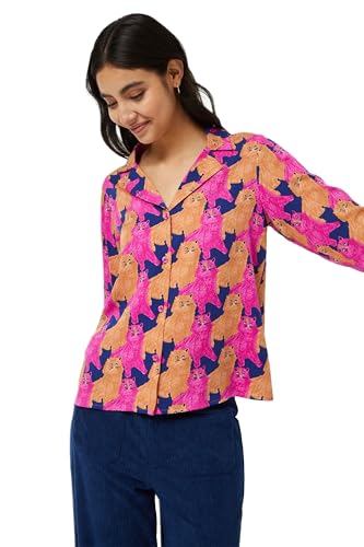 Compania Fantastica Shirt mit Katzenmotiv, rose, XL von Compañía Fantástica