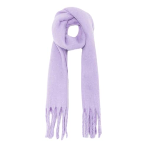 Compania Fantastica Strickschal mit Fransen, Flieder, One size von Compañía Fantástica