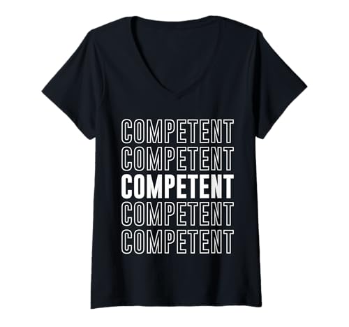 Damen Kompetent T-Shirt mit V-Ausschnitt Damen Kompetent T-Shirt mit V-Ausschnitt von Competent Apparel