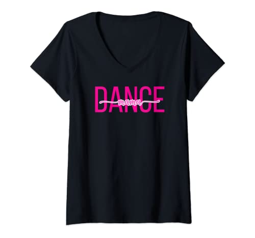 Damen Dance Team Mom Wettbewerb Dance Mom T-Shirt mit V-Ausschnitt von Competition Dance Mom Tees