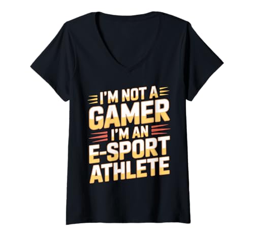 Damen I'm Not A Gamer I'm An E-Sport Athlete |- T-Shirt mit V-Ausschnitt Damen I'm Not A Gamer I'm An E-Sport Athlete |- T-Shirt mit V-Ausschnitt von Competitive Mode E-Sports Athlete