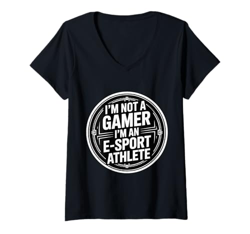 Damen I'm Not A Gamer I'm An E-Sport Athlete - T-Shirt mit V-Ausschnitt Damen I'm Not A Gamer I'm An E-Sport Athlete - T-Shirt mit V-Ausschnitt von Competitive Mode E-Sports Athlete