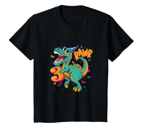 Kinder Geburtstag 3 Jahre Kinder mit lustigem Dinosaurier T-Shirt Kinder Geburtstag 3 Jahre Kinder mit lustigem Dinosaurier T-Shirt von Compleanno 3 anni Bambini