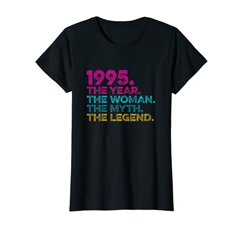 Damen Geburtstag Vintage Geschenk 1995 Year Woman Myth Legend T-Shirt Damen Geburtstag Vintage Geschenk 1995 Year Woman Myth Legend T-Shirt von Compleanno T-Shirt 1995. Woman Myth Legend