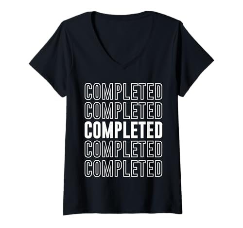 Damen Abgeschlossen T-Shirt mit V-Ausschnitt Damen Abgeschlossen T-Shirt mit V-Ausschnitt von Completed Apparel