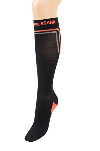 Compressana sport inverno - Sport-Kompressionstrümpfe mit Merino-Wolle und Seide - für Wärme und Komfort - Kompressionseffekt Ø 18 mmHg - Größe II - Farbe schwarz von Compressana