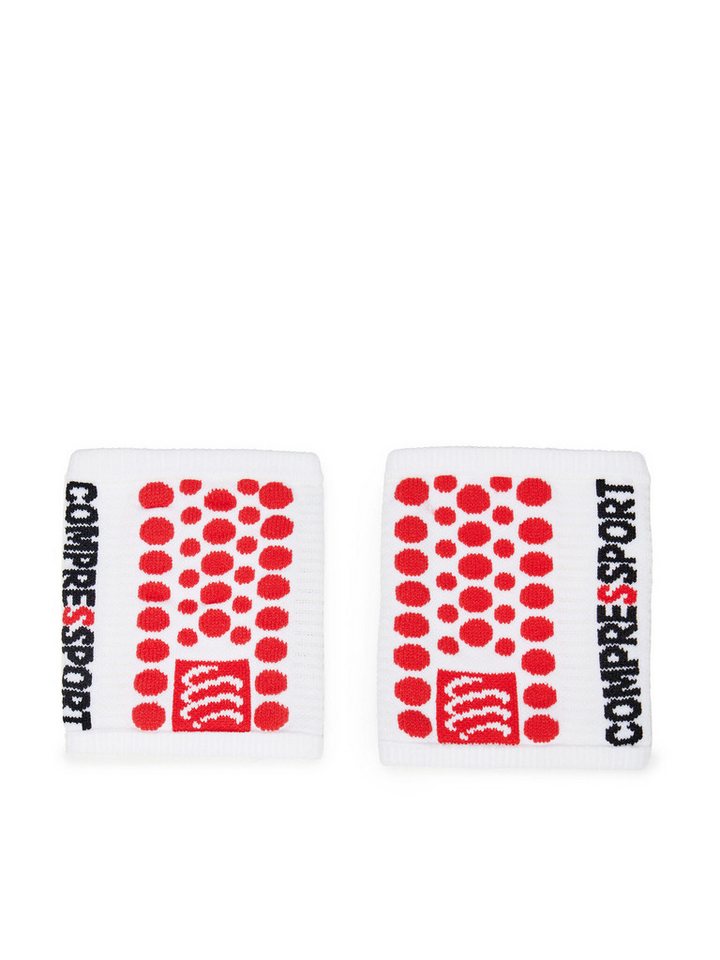 Compressport Armband Set Compressport Schweißbänder-Set Sweatbands 3D.Dots WSTV2 Weiß von Compressport