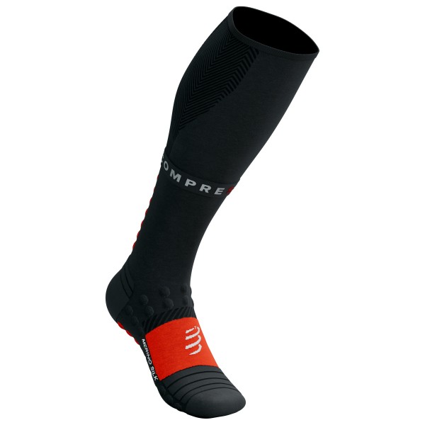Compressport - Full Socks Winter Run - Kompressionssocken Gr T4 - EU: 45-48 schwarz von Compressport