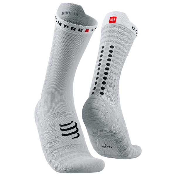 Compressport - Pro Racing Socks V4.0 Ultralight Bike - Radsocken Gr T4 - EU: 45-48 grau von Compressport