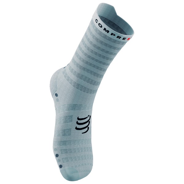 Compressport - Pro Racing Socks V4.0 Ultralight Run High - Laufsocken Gr T3 - EU 42-44 türkis/grau von Compressport