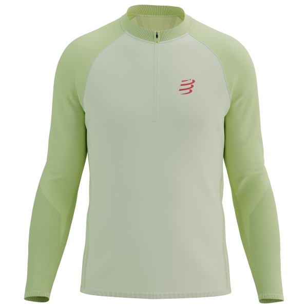 Compressport - Trail Half Zip L/S T-Shirt - Laufshirt Gr M grau von Compressport