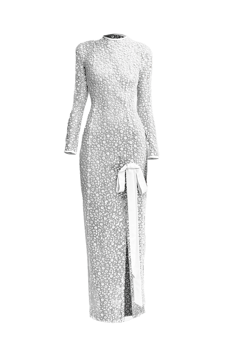 White Sequin Embroidered Dress - White - XL - Compte Spain - Maxi dresses White Sequin Embroidered Dress - White - XL - Compte Spain - Maxi dresses von Compte Spain