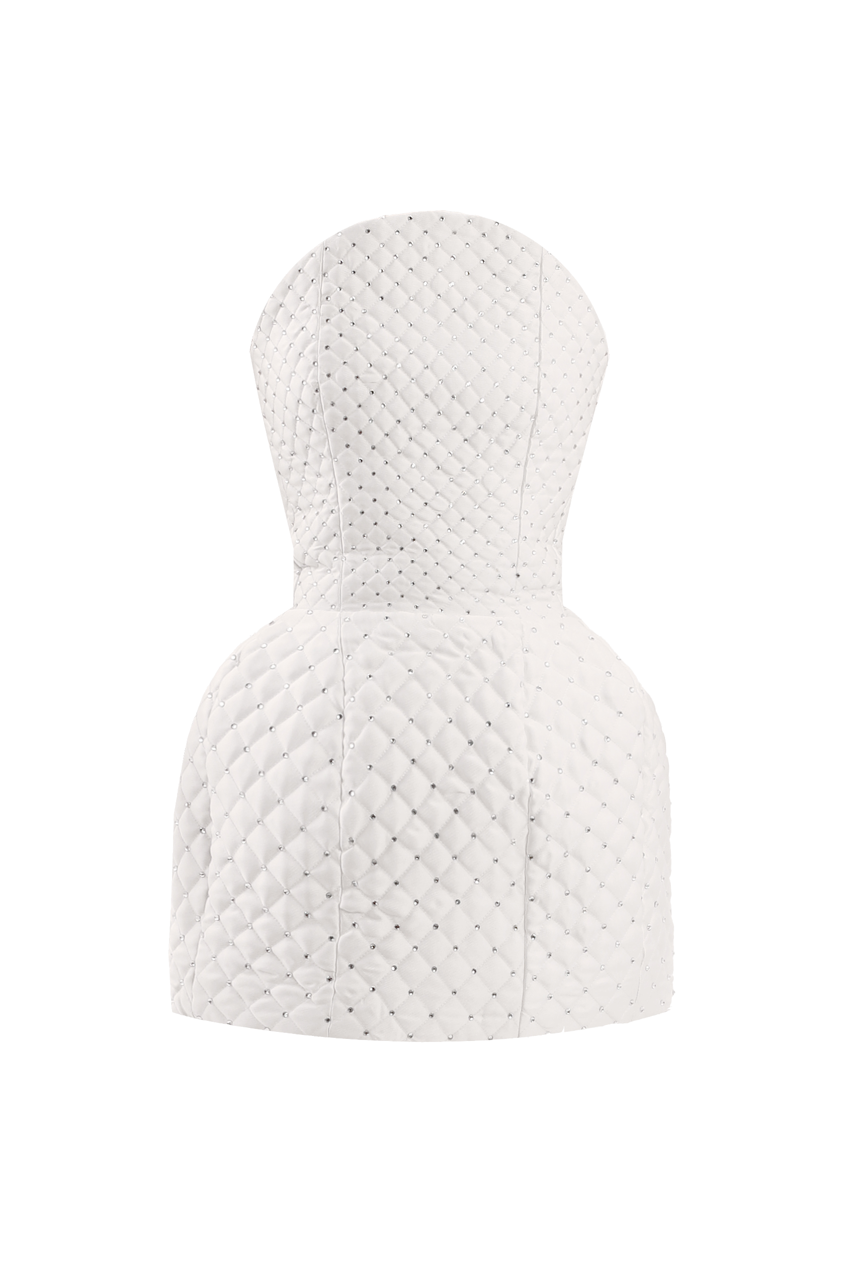 White crystal quilted mini dress - White - M - Compte Spain - Mini dresses von Compte Spain