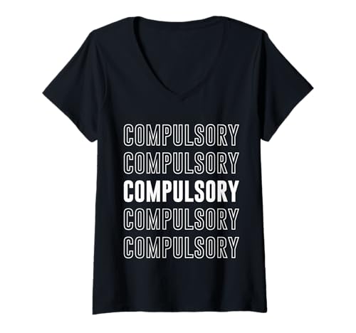 Damen Obligatorisch T-Shirt mit V-Ausschnitt Damen Obligatorisch T-Shirt mit V-Ausschnitt von Compulsory Apparel