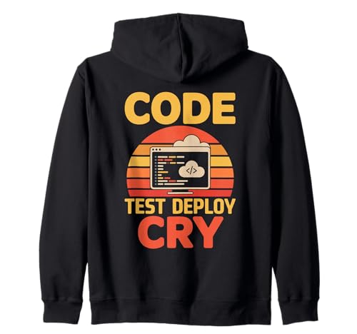 Codetest Deploy Cry Retro-Programmiercode für Männer Kapuzenjacke Codetest Deploy Cry Retro-Programmiercode für Männer Kapuzenjacke von Computer Geek Programming Binary Coding Coding