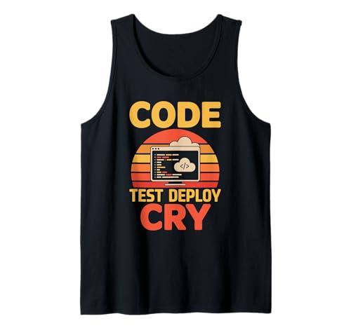 Codetest Deploy Cry Retro-Programmiercode für Männer Tank Top Codetest Deploy Cry Retro-Programmiercode für Männer Tank Top von Computer Geek Programming Binary Coding Coding
