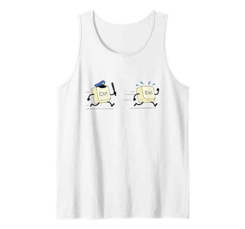 Herren Control Key Chasing Escape Meme, lustiger Nerd-Geek-Humor Tank Top Herren Control Key Chasing Escape Meme, lustiger Nerd-Geek-Humor Tank Top von Computer Joke Tech Humor