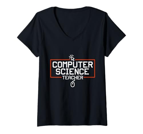 Damen Informationstechnologie-Code Informatiklehrer T-Shirt mit V-Ausschnitt Damen Informationstechnologie-Code Informatiklehrer T-Shirt mit V-Ausschnitt von Computer Science Clothing For Programmer & Teacher