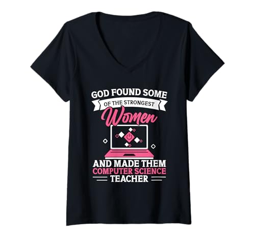 Damen Lehrercode für Informatiklehrer Beste Frauen in der Informatik T-Shirt mit V-Ausschnitt Damen Lehrercode für Informatiklehrer Beste Frauen in der Informatik T-Shirt mit V-Ausschnitt von Computer Science Clothing For Programmer & Teacher