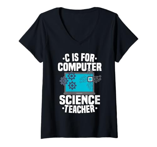 Damen Softwareentwickler Code-Programmierer C ist für Informatik T-Shirt mit V-Ausschnitt Damen Softwareentwickler Code-Programmierer C ist für Informatik T-Shirt mit V-Ausschnitt von Computer Science Clothing For Programmer & Teacher