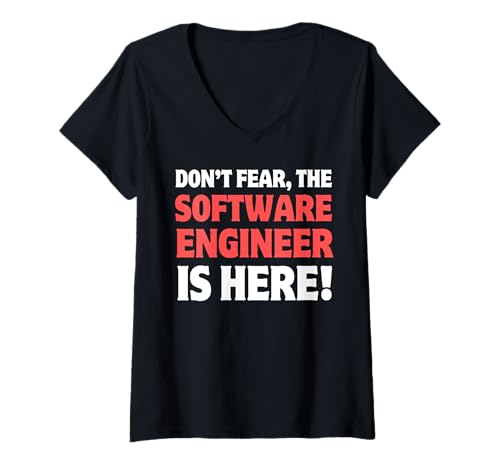 Damen Lustiger Codierer und Software-Ingenieur T-Shirt mit V-Ausschnitt Damen Lustiger Codierer und Software-Ingenieur T-Shirt mit V-Ausschnitt von Computer Science Coding And Software Engineering