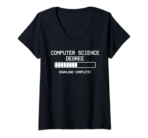 Damen Abschluss Informatik - Informatik T-Shirt mit V-Ausschnitt Damen Abschluss Informatik - Informatik T-Shirt mit V-Ausschnitt von -Computer Science Degree Graduation-J