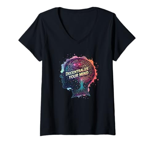 Damen Dezentralisiere deinen Geist Ursprünglicher unabhängiger positiver Denker T-Shirt mit V-Ausschnitt Damen Dezentralisiere deinen Geist Ursprünglicher unabhängiger positiver Denker T-Shirt mit V-Ausschnitt von Computer Tech Fun Statement