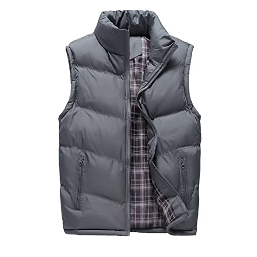 Computnys Herren Weste Jacke Warme ärmellose Jacken Mäntel Herren Winter Weste Weste Veste Grey 4XL von Computnys