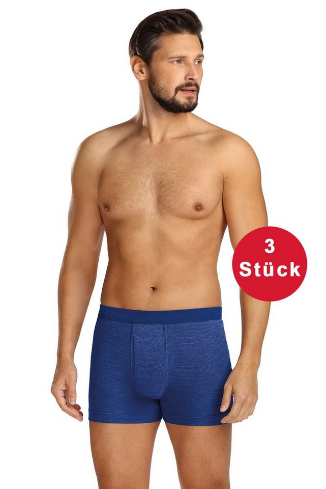 Comte Boxershorts (Set, 3-St., 3er-Pack) Herren Unterhosen Shorts 3er-Pack Pants mit Eingriff Feinripp von Comte