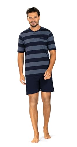 Comte Herren kurzer Schlafanzug Shorty Knopfleiste 251806 Farbe: Indigo Gr. 60 von Comte