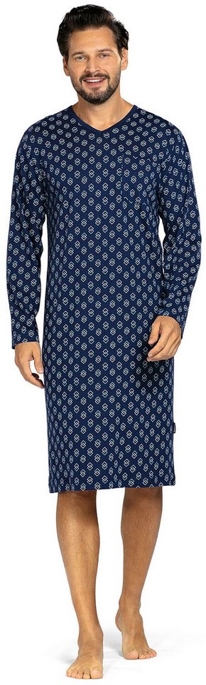 Comte Nachthemd Gentle Frost (Packung, 1-tlg., 1-teilig) Herren Schlafanzug Schlafshirt Langarm Baumwolle-Modal große Größen von Comte