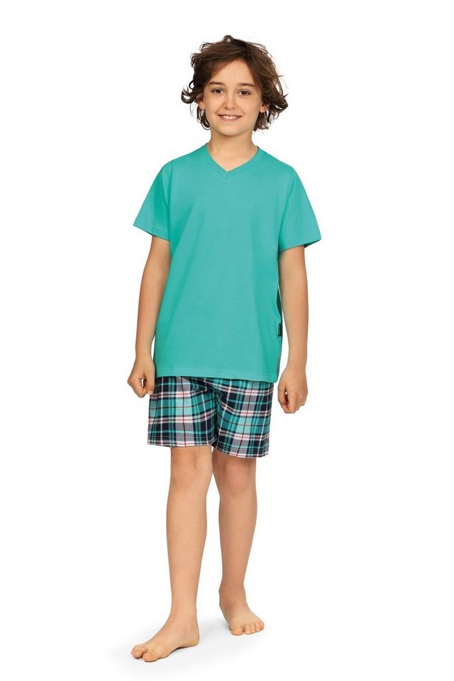 Comte Schlafanzug Comte Kids (Set, 2 tlg., Set) Jungen Schlafanzug Pyjama Kurzarm Baumwolle von Comte