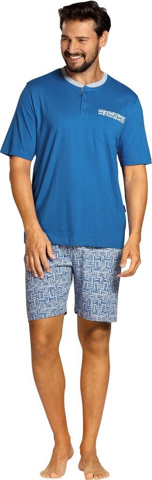 Comte Pyjama Herren-Shorty Single-Jersey gemustert von Comte