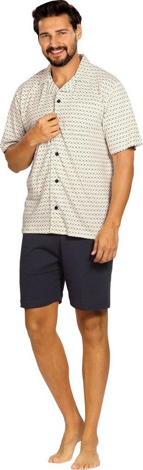 Comte Pyjama Herren-Shorty Single-Jersey gemustert von Comte