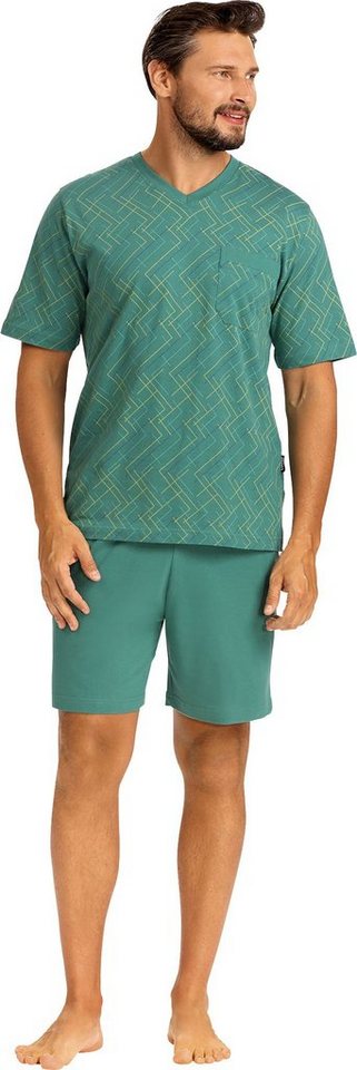 Comte Pyjama Herren-Shorty Single-Jersey gemustert von Comte