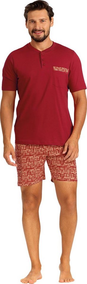 Comte Pyjama Herren-Shorty Single-Jersey gemustert von Comte