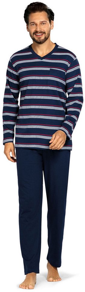 Comte Schlafanzug Gentle Frost (Set, 2 tlg., 2-teilig) Herren Pyjama lang Langarm Baumwolle auch große Größen von Comte