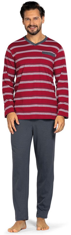 Comte Schlafanzug Gentle Frost (Set, 2 tlg., 2-teilig) Herren Pyjama lang Langarm Baumwolle auch große Größen von Comte