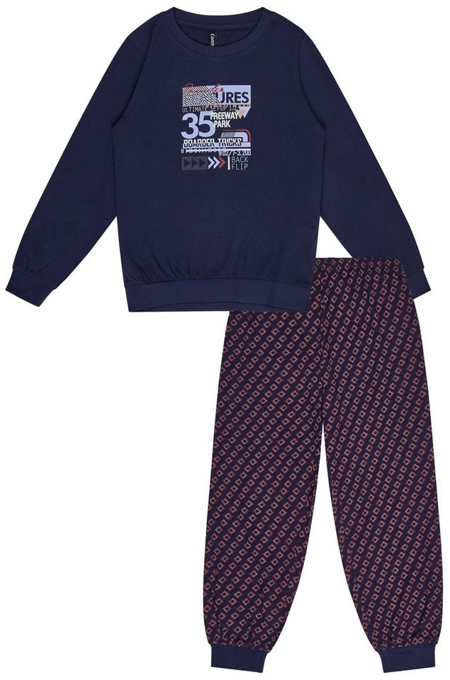 Comte Schlafanzug Iceberg Buddies (Set, 2 tlg., 2-teilig) Jungen Pyjama lang Langarm Baumwolle Bündchen Winter von Comte