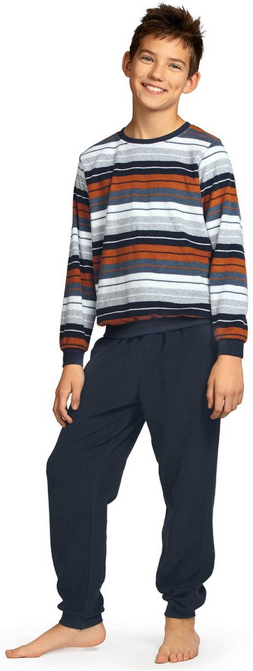 Comte Schlafanzug Iceberg Buddies (Set, 2 tlg., 2-teilig) Jungen Pyjama lang Langarm Frottee Baumwolle Winter von Comte