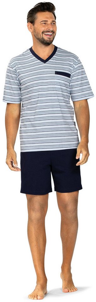 Comte Shorty Lunar Lounge (Set, 2 tlg., 2-teilig) Herren Pyjama kurz Shorty Kurzarm Baumwolle auch große Größen von Comte