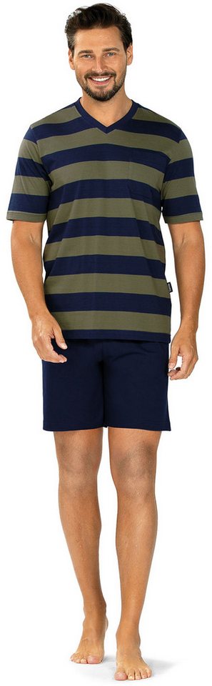 Comte Shorty Lunar Lounge (Set, 2 tlg., 2-teilig) Herren Pyjama kurz Shorty Kurzarm Baumwolle auch große Größen von Comte