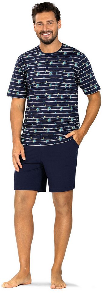 Comte Shorty Lunar Lounge (Set, 2 tlg., 2-teilig) Herren Pyjama kurz Shorty Kurzarm Baumwolle auch große Größen von Comte