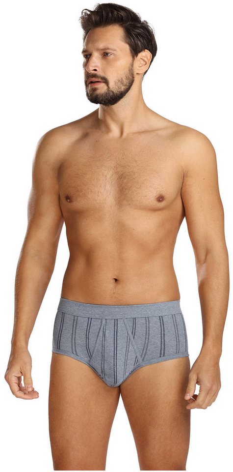 Comte Slip (Set, 3-St., 3er-Pack) Herren Slips Sportslips 3er-Pack mit Eingriff Feinripp Muster von Comte