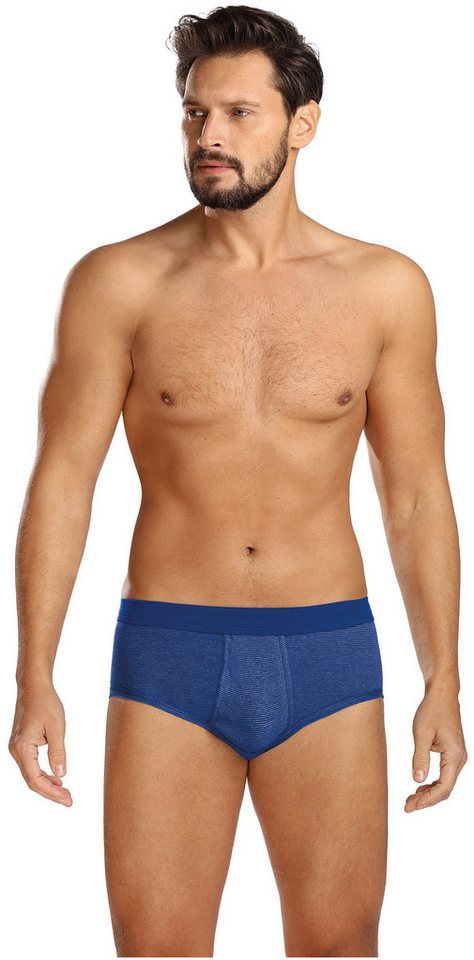 Comte Slip (Set, 3-St., 3er-Pack) Herren Slips Sportslips 3er-Pack mit Eingriff Feinripp Ringel von Comte