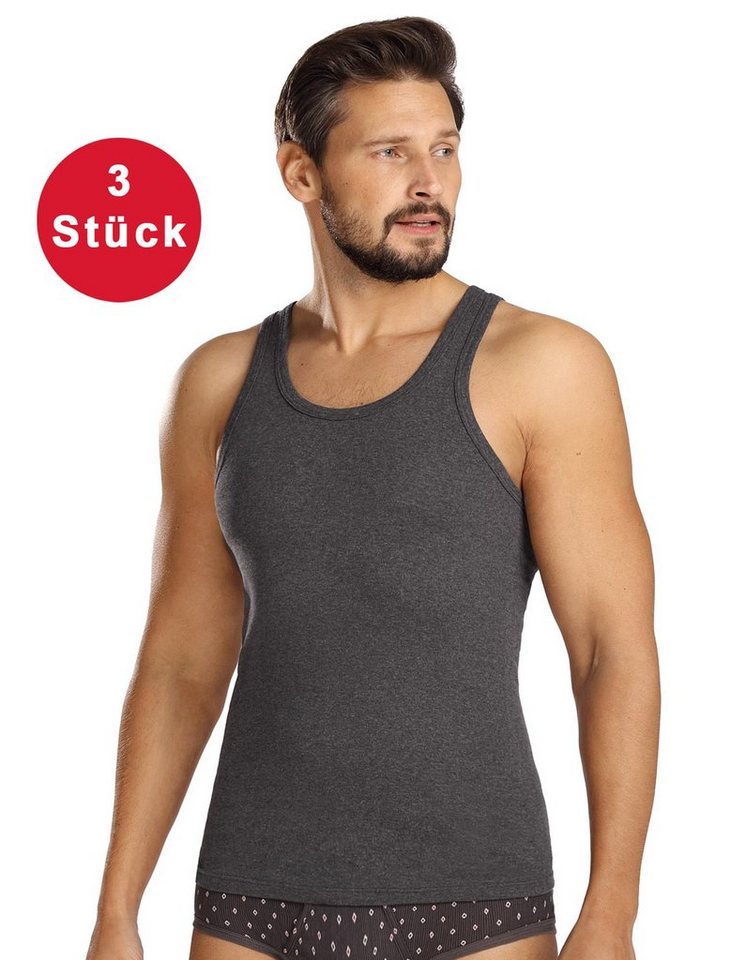 Comte Unterhemd (Set, 3-St) Herren 3er Pack Unterhemd Shirt ärmellos Tank Top Achselhemd Feinripp von Comte