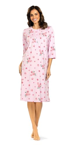 Comtessa Damen Nachtemd 251230 Halbarm Knopfleiste Rosa 100% Baumwolle Gr. 56 XXXL von Comtessa